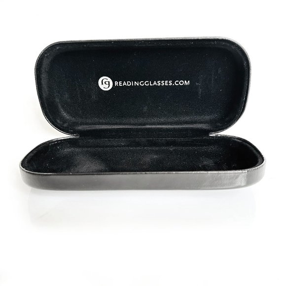 Black Leather Hard Case for Reading/Sun Glasses - Picture 1 of 3